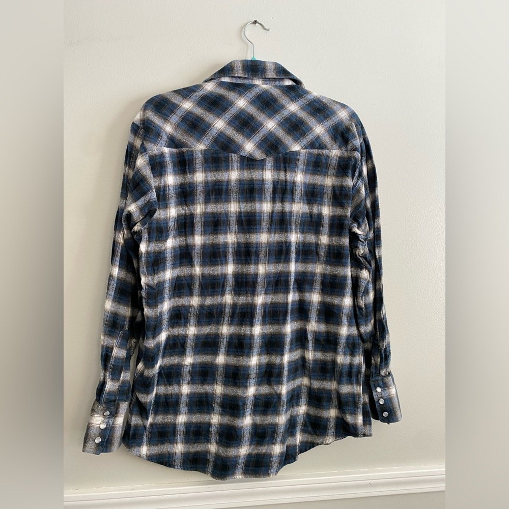 Vintage‎ Western Flannel Pearl Snap - Picture 2 of 3